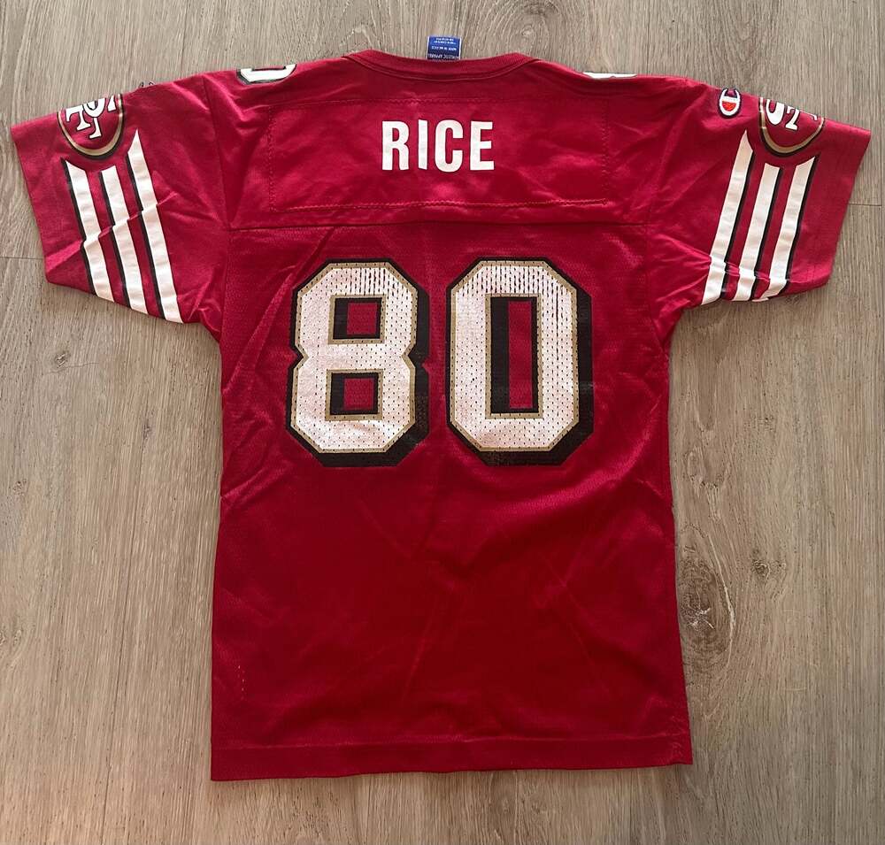 Vintage Champion San Francisco 49ers Jerry Rice 80 Jersey Youth Size M 10-12
